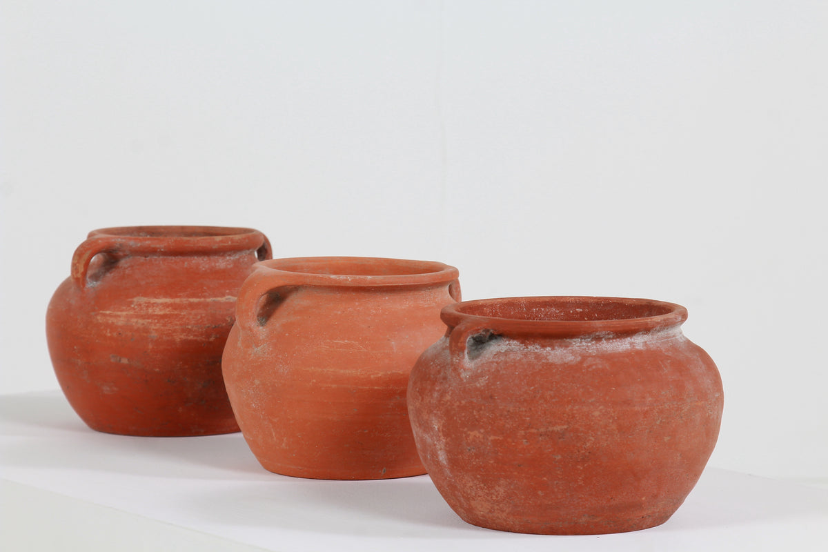 Collection of three Mediterranean Terracotta Pots