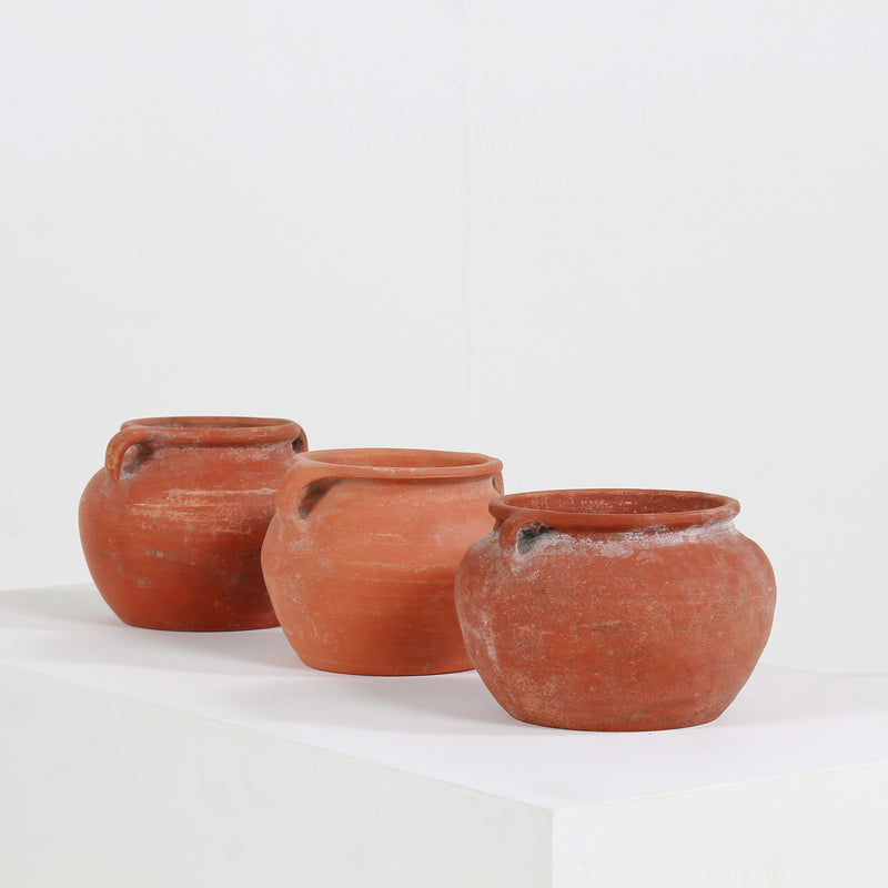 Collection of three Mediterranean Terracotta Pots