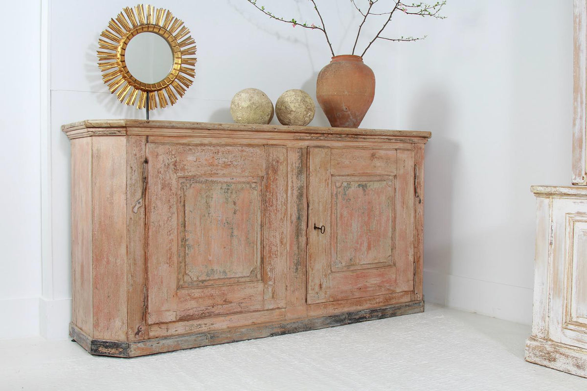 Exceptional French  18th Century Provincial Painted Buffet