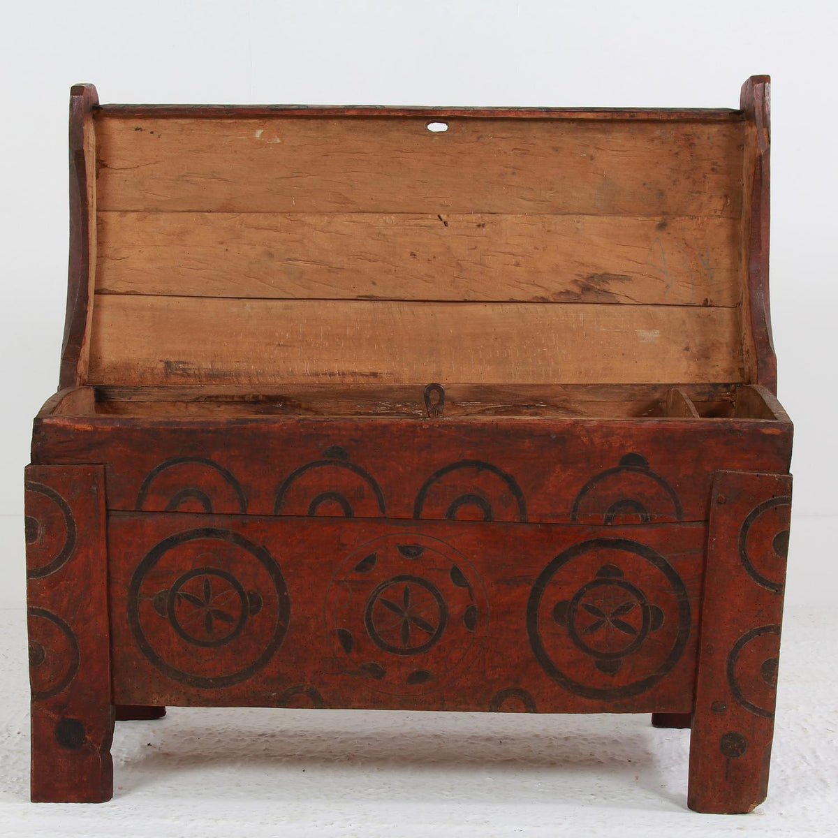 Ancient 19th Century Rustic Shepherd’s Coffer from Transylvania