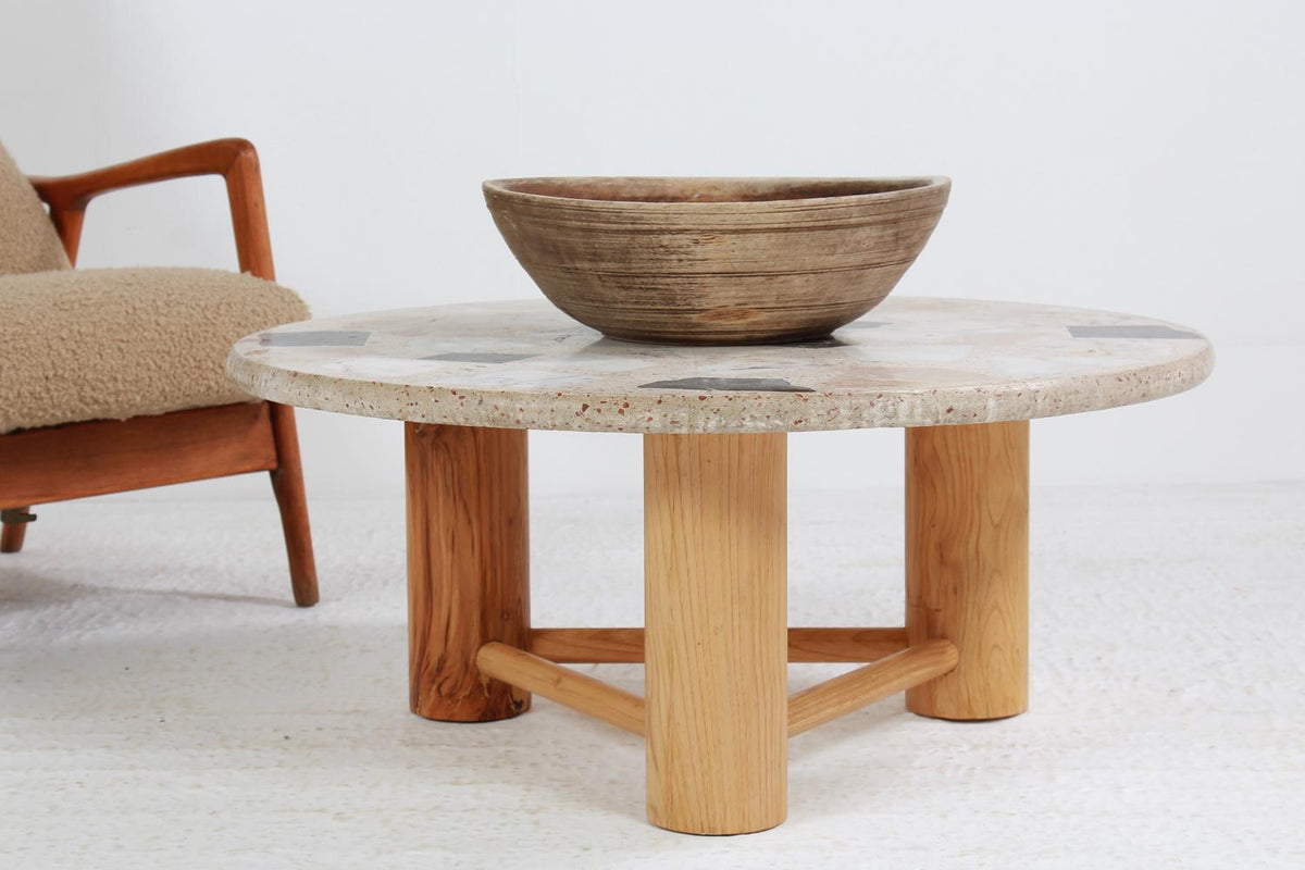 Stunning Circular Mid Century Terrazzo  Coffee Table