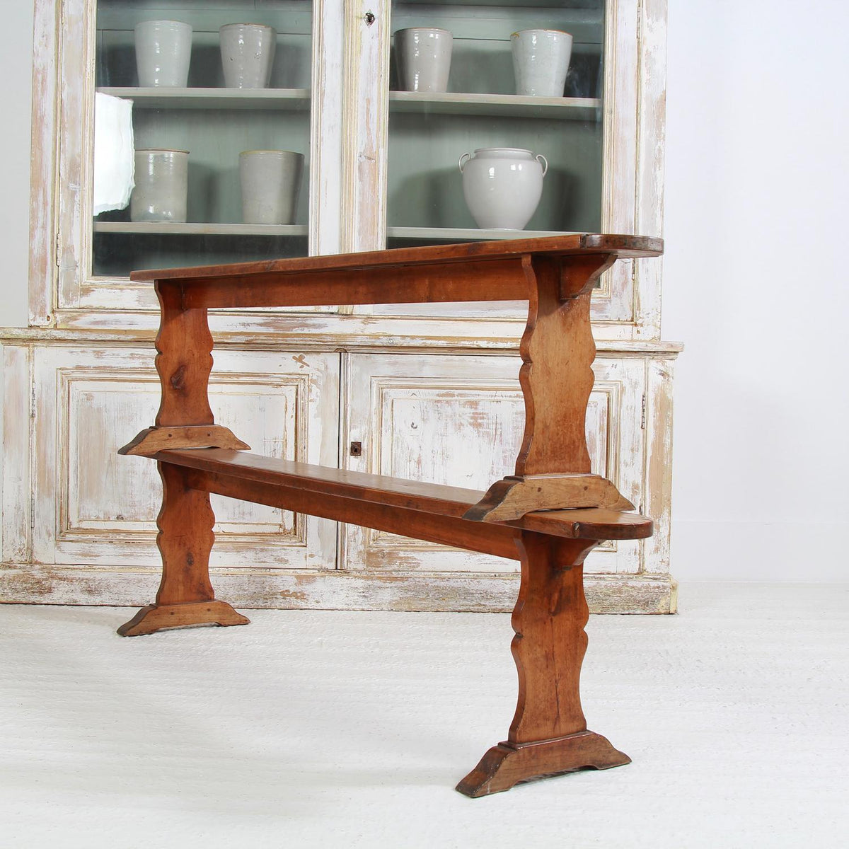 Pair of 19th Century French Farmhouse Trestle Benches