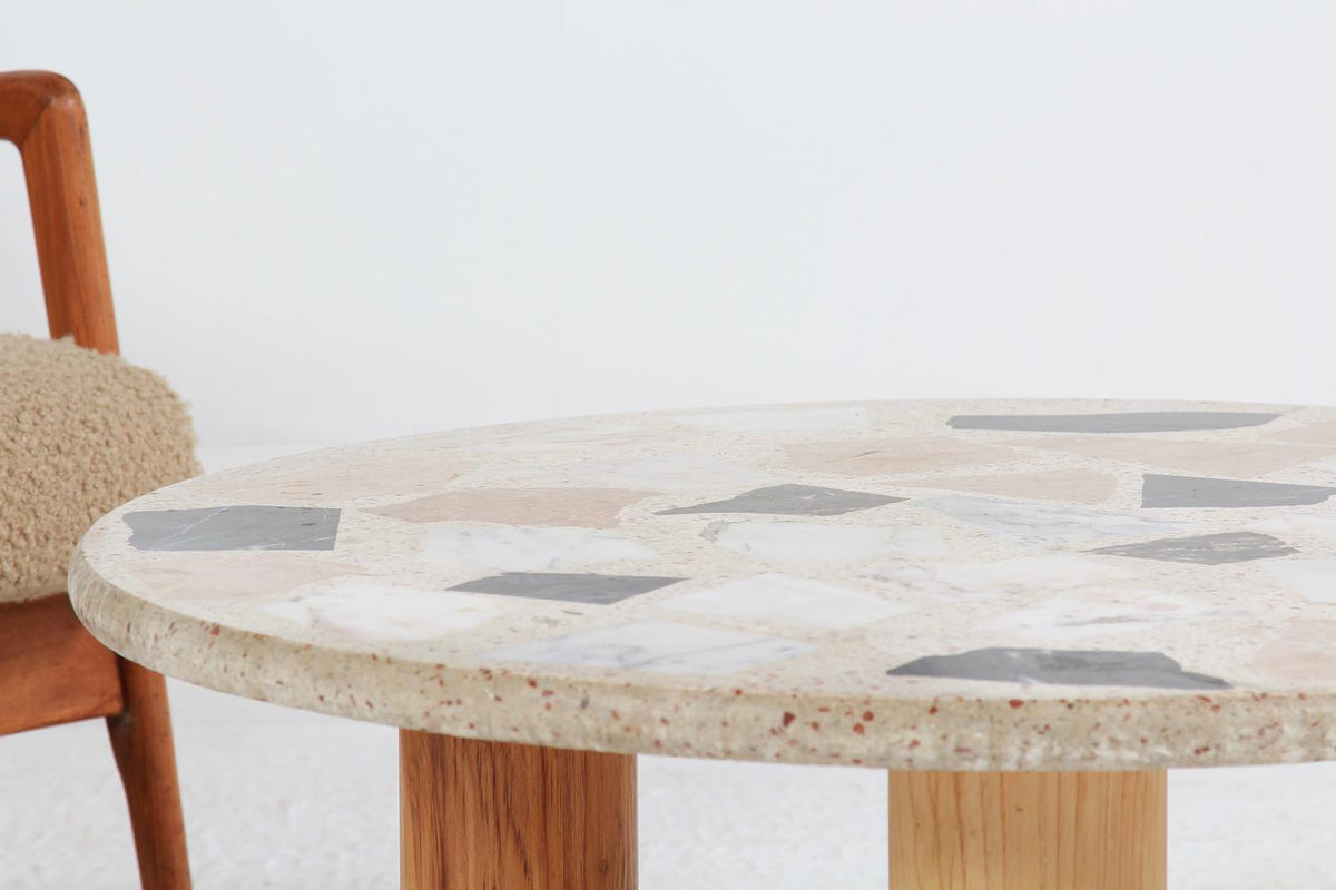 Stunning Circular Mid Century Terrazzo  Coffee Table