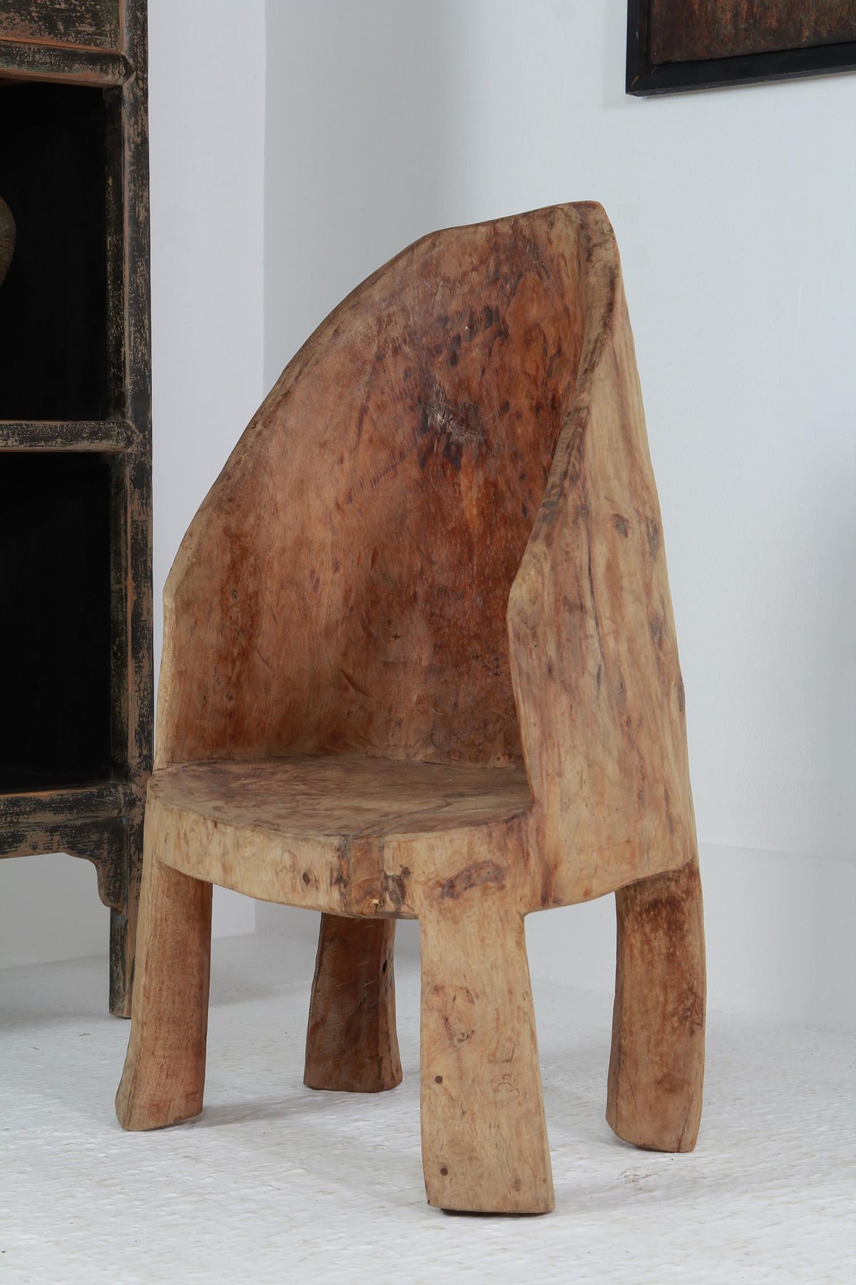 Primitive Organic Wabi Sabi Dug Out Chair