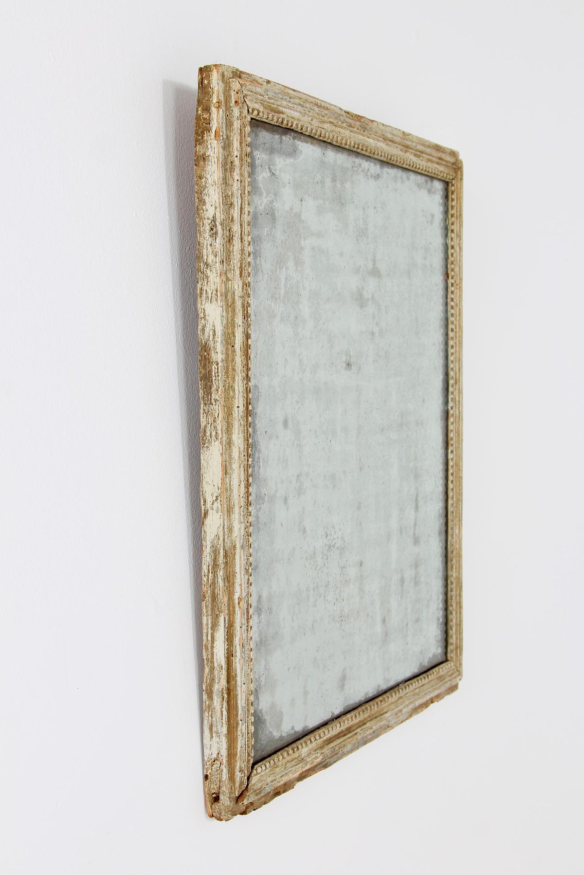 Beautifully Time Worn Antique Patinated French 18thC  Mirror