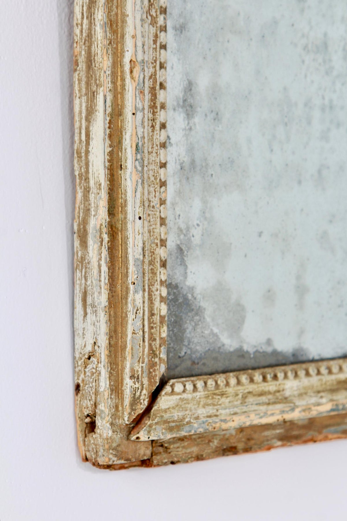 Beautifully Time Worn Antique Patinated French 18thC  Mirror