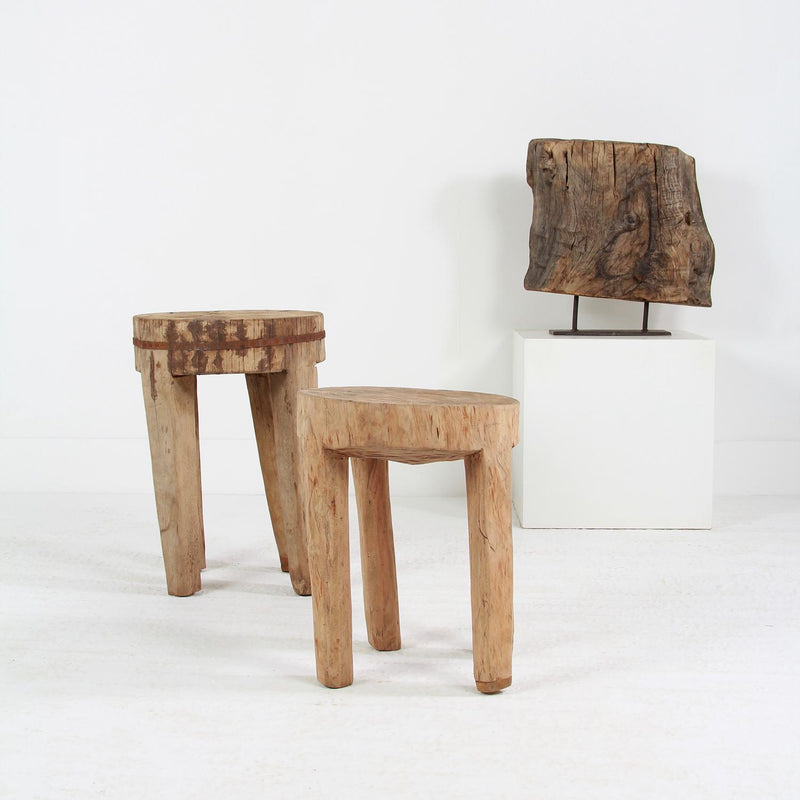 Primitive & Rustic Naga Chopping  Block /Side Tables