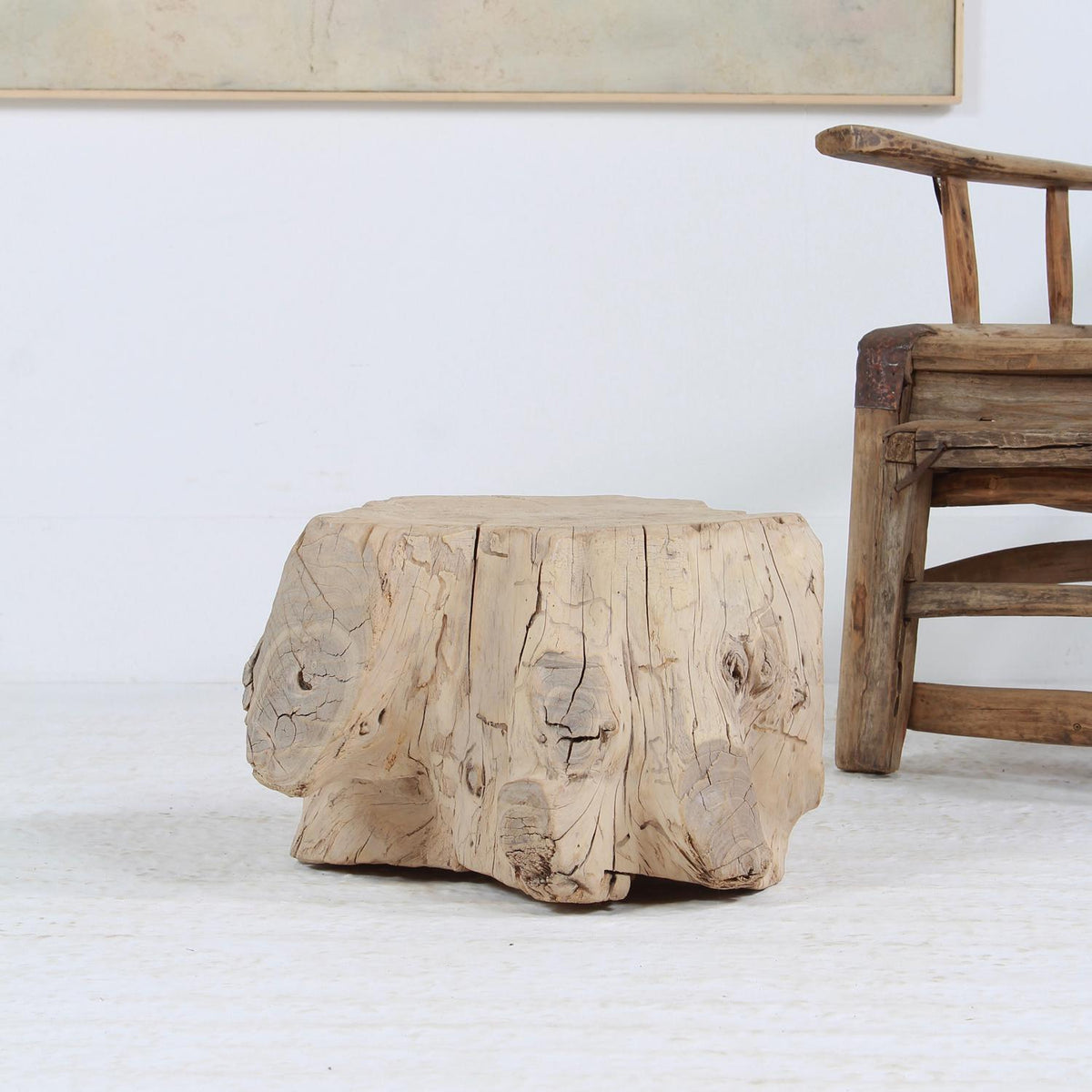 NATURAL & ORGANIC GNARLY BLEACHED  ELM ROOT COFFEE/SIDE TABLE