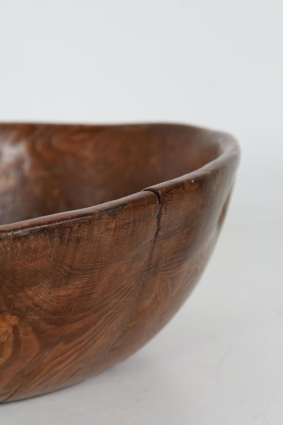 EXQUISITE DUG OUT PRIMITIVE SWEDISH ROOT BOWL DATED 1840