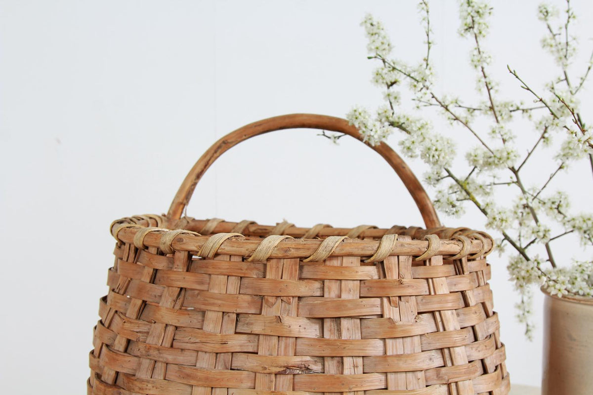 Swedish 19thC  Woven Folk Art Basket