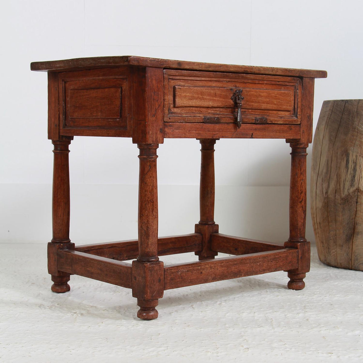 Original Spanish Late  18th Century Walnut Side Table