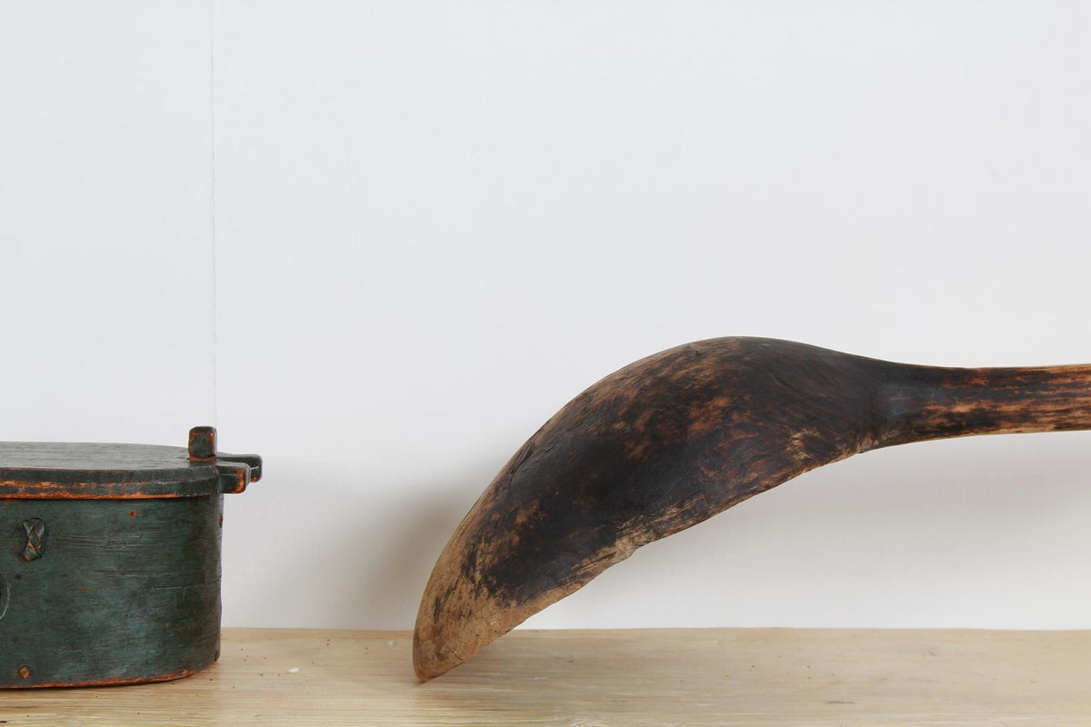 Enormous Decorative Swedish Folk Art Wooden Spoon /Paddle
