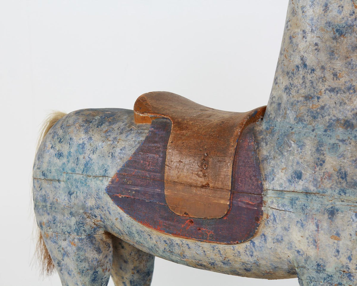 Stunning Grand Scale  Swedish 19thC Rocking Horse Fragment
