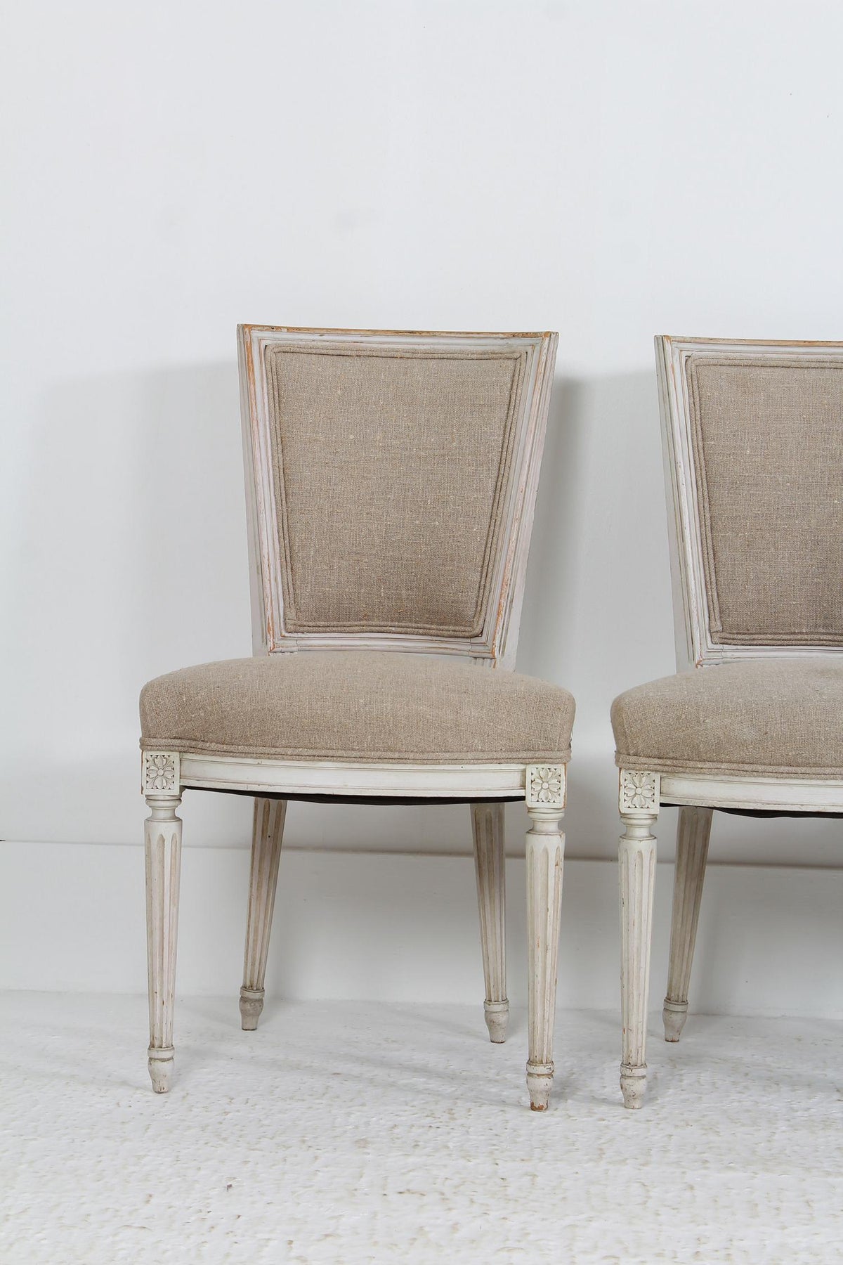 Handsome Set of Six  French Louis XVI  Style Dining Chairs