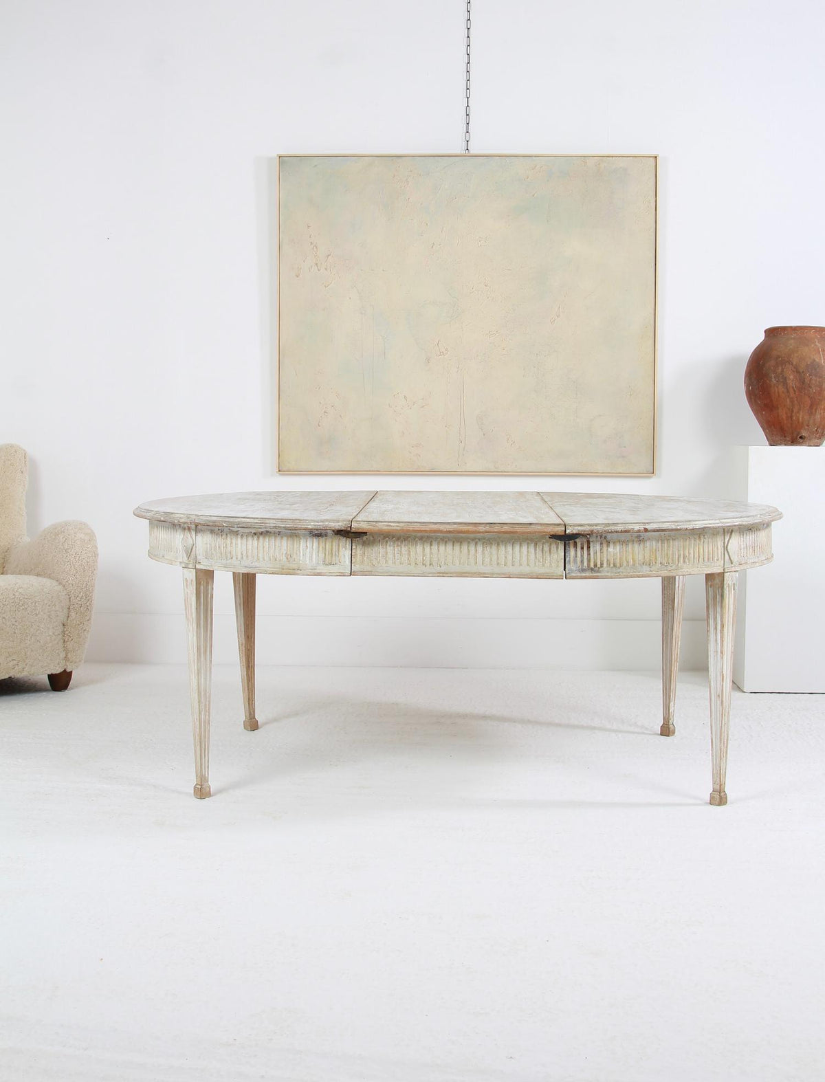 Swedish Early  19thC Gustavian Oval Dining Table