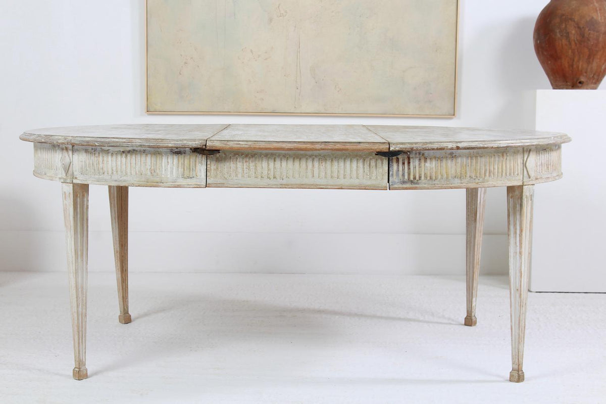 Swedish Early  19thC Gustavian Oval Dining Table