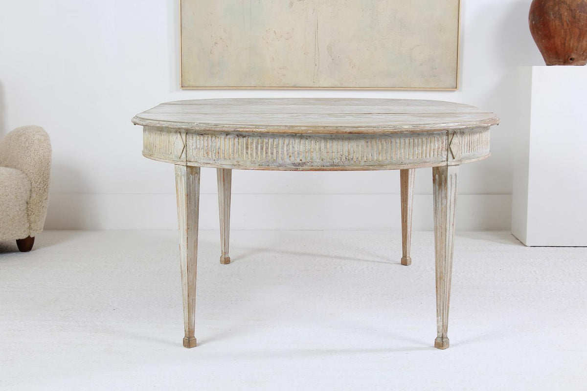 Swedish Early  19thC Gustavian Oval Dining Table