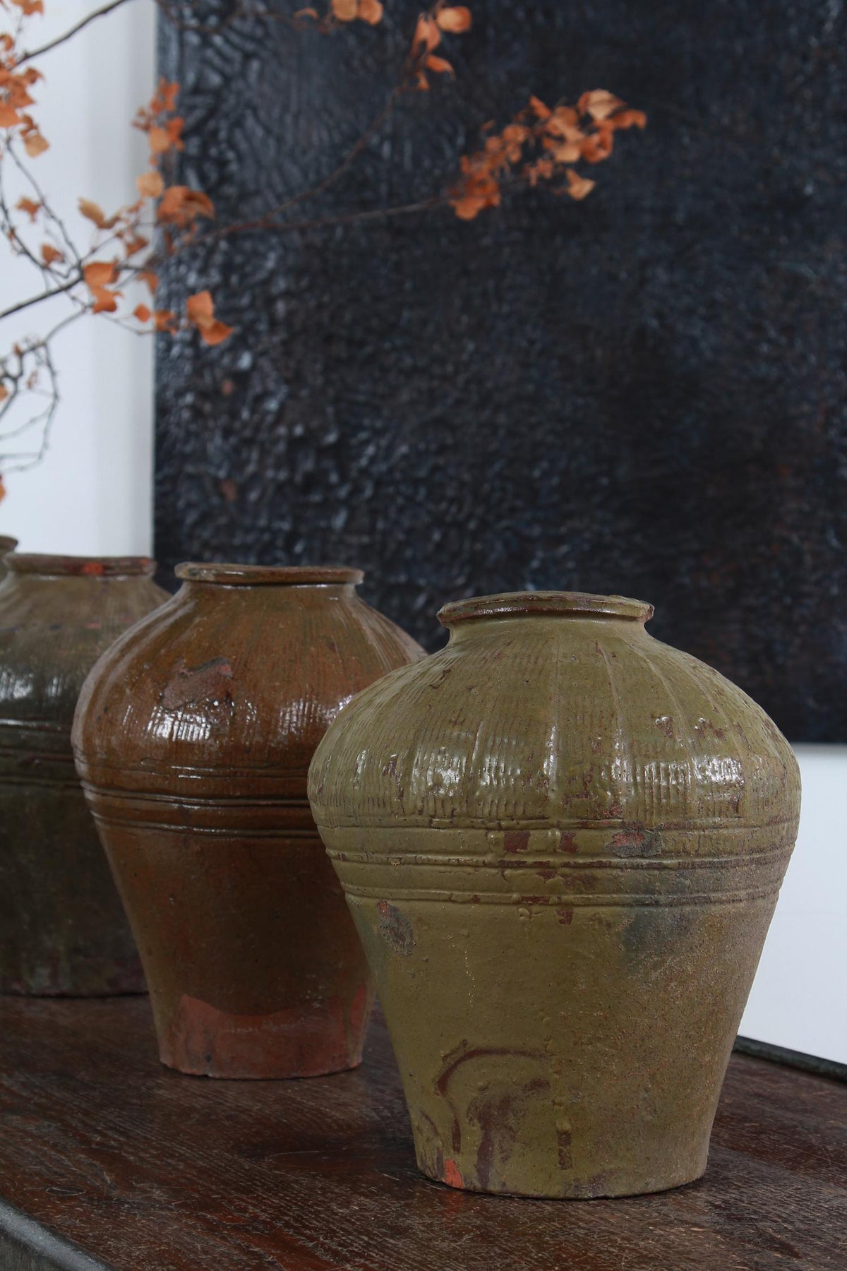 COLLECTION OF WABI SABI  Ceramic Apothecary Wine Jars
