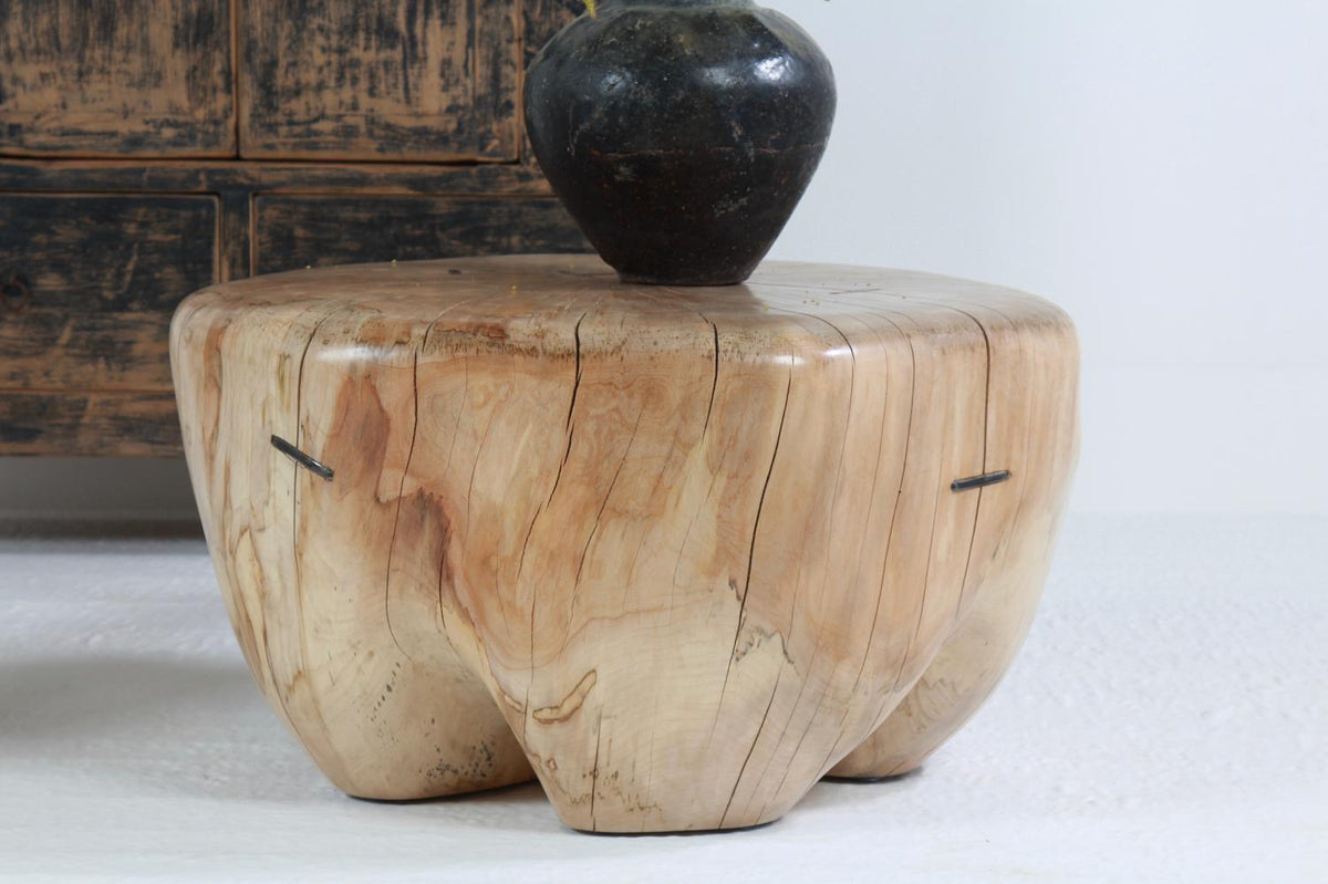 MAGNIFICENT ANCIENT  SYCAMORE  CONTEMPORARY PEBBLE COFFEE TABLE. PLEASE ENQUIRE