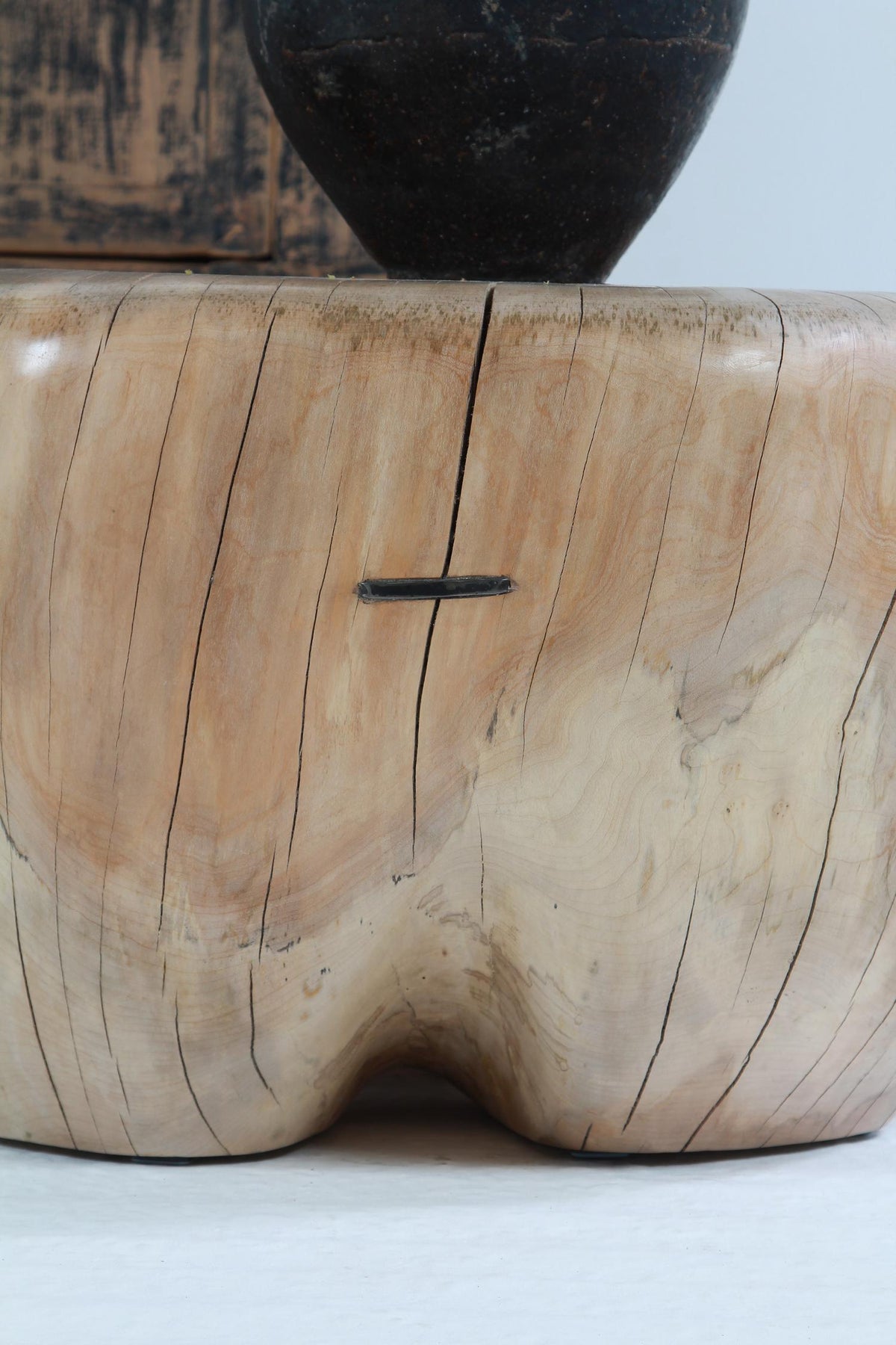MAGNIFICENT ANCIENT  SYCAMORE  CONTEMPORARY PEBBLE COFFEE TABLE. PLEASE ENQUIRE