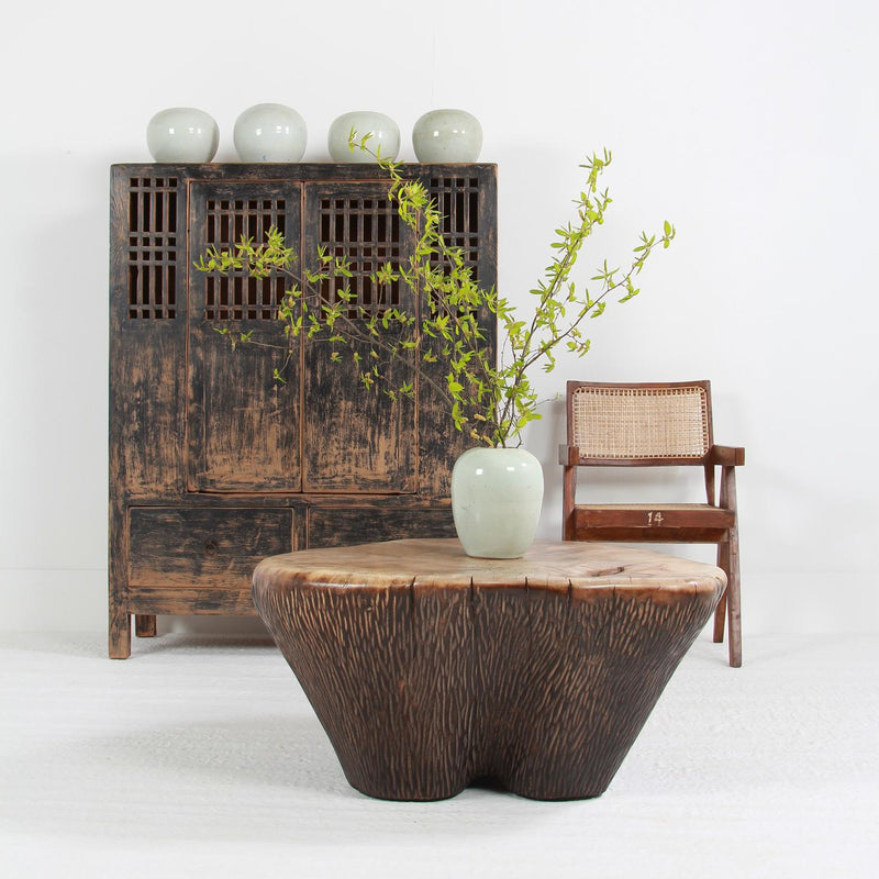Exceptional Sculptural Artisan  Sycamore Drum Coffee Table.Please Enquire