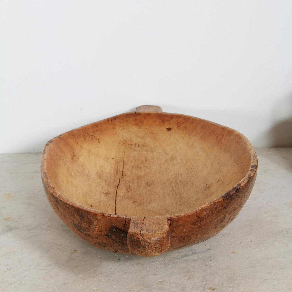 Superb Oval Sycamore Primitive 19th Century Dug Out Bowl