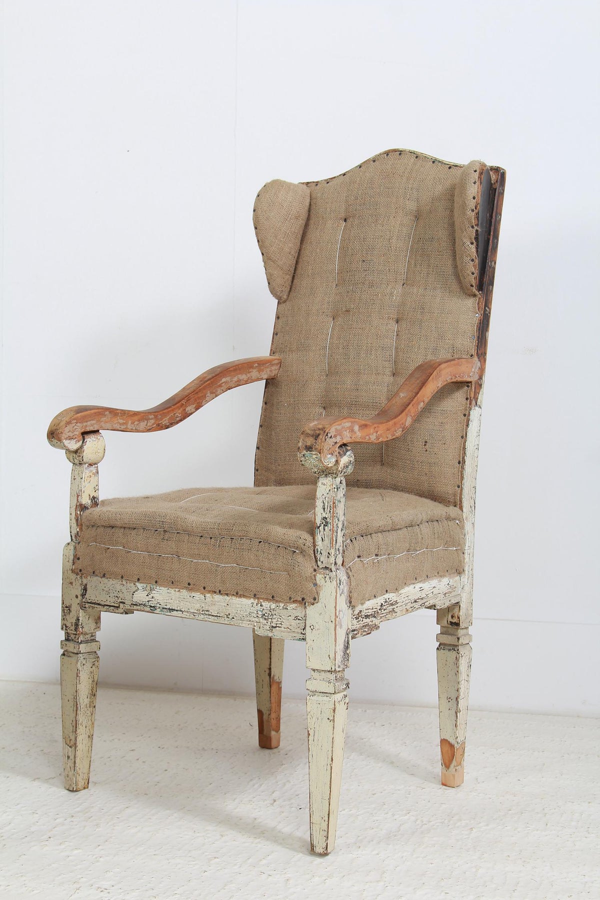 Late 18thC French Period Deconstructed Winged Armchair