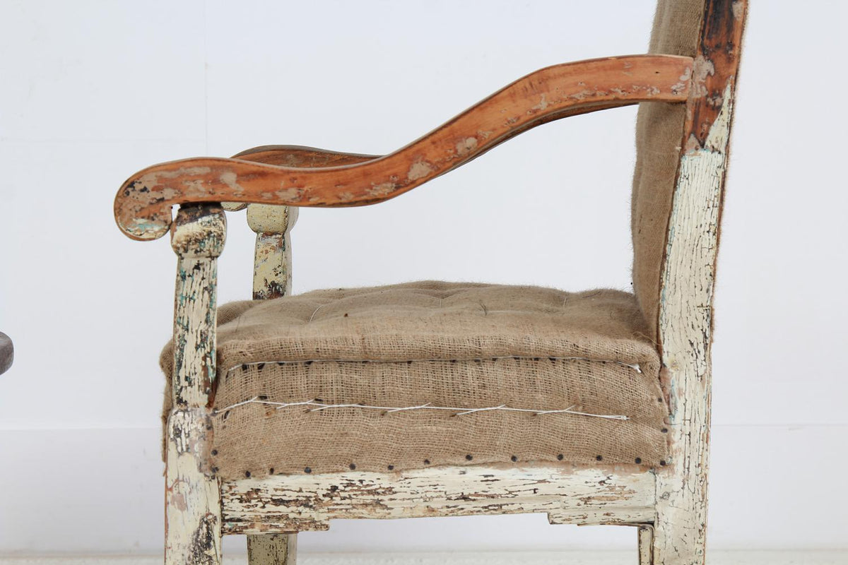 Late 18thC French Period Deconstructed Winged Armchair