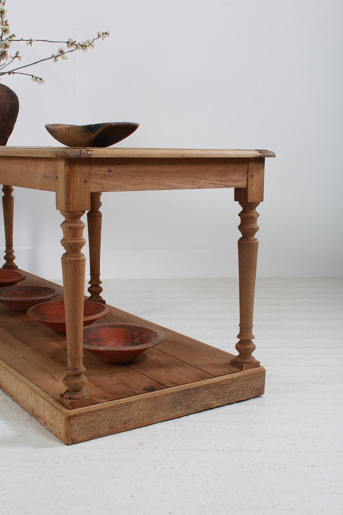 Incredible French 19thC Oak  Drapers  /Serving Table