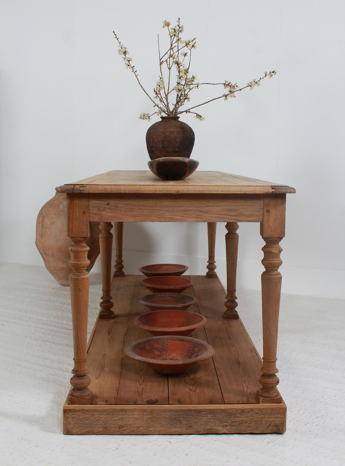 Incredible French 19thC Oak  Drapers  /Serving Table
