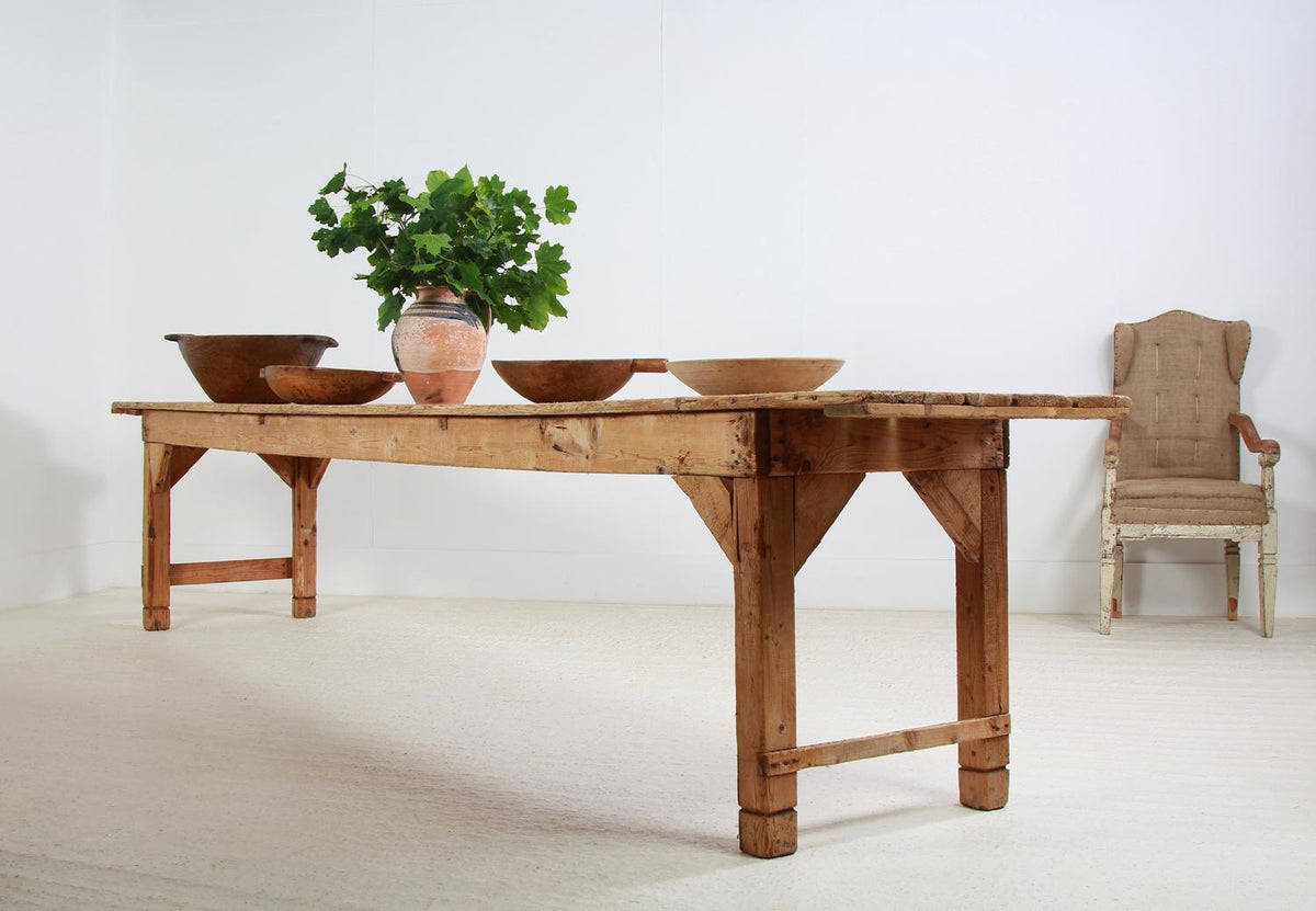 Grand Scale 19th Century Harvest Table from the South of France