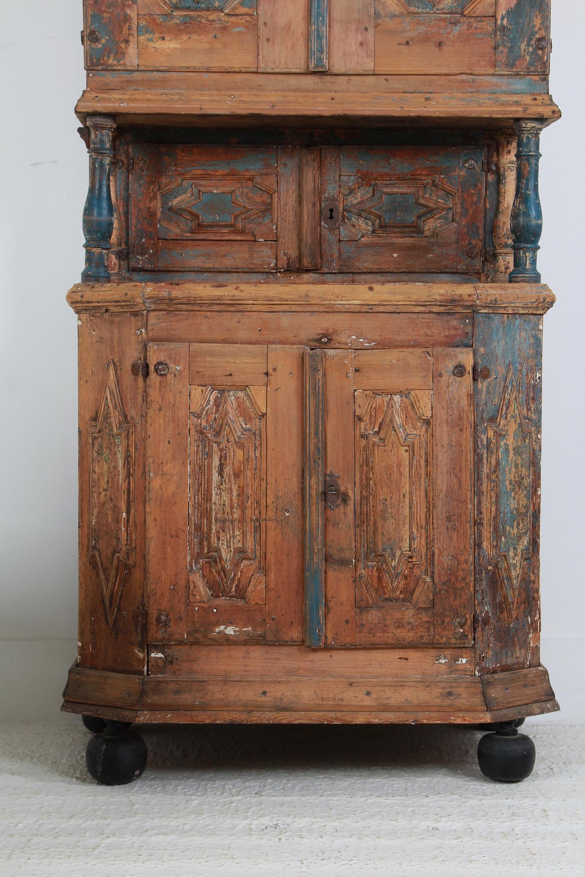 Rare 18th Century Swedish Period  Baroque Cabinet
