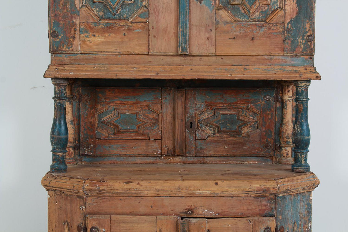 Rare 18th Century Swedish Period  Baroque Cabinet