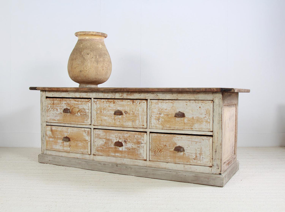 Original French Early 20thC Apothecary Bank of Drawers