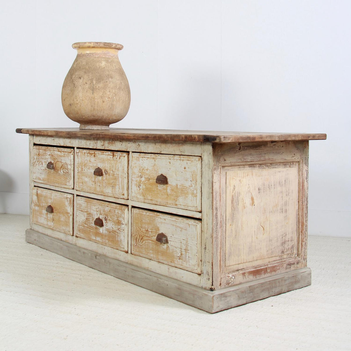 Original French Early 20thC Apothecary Bank of Drawers