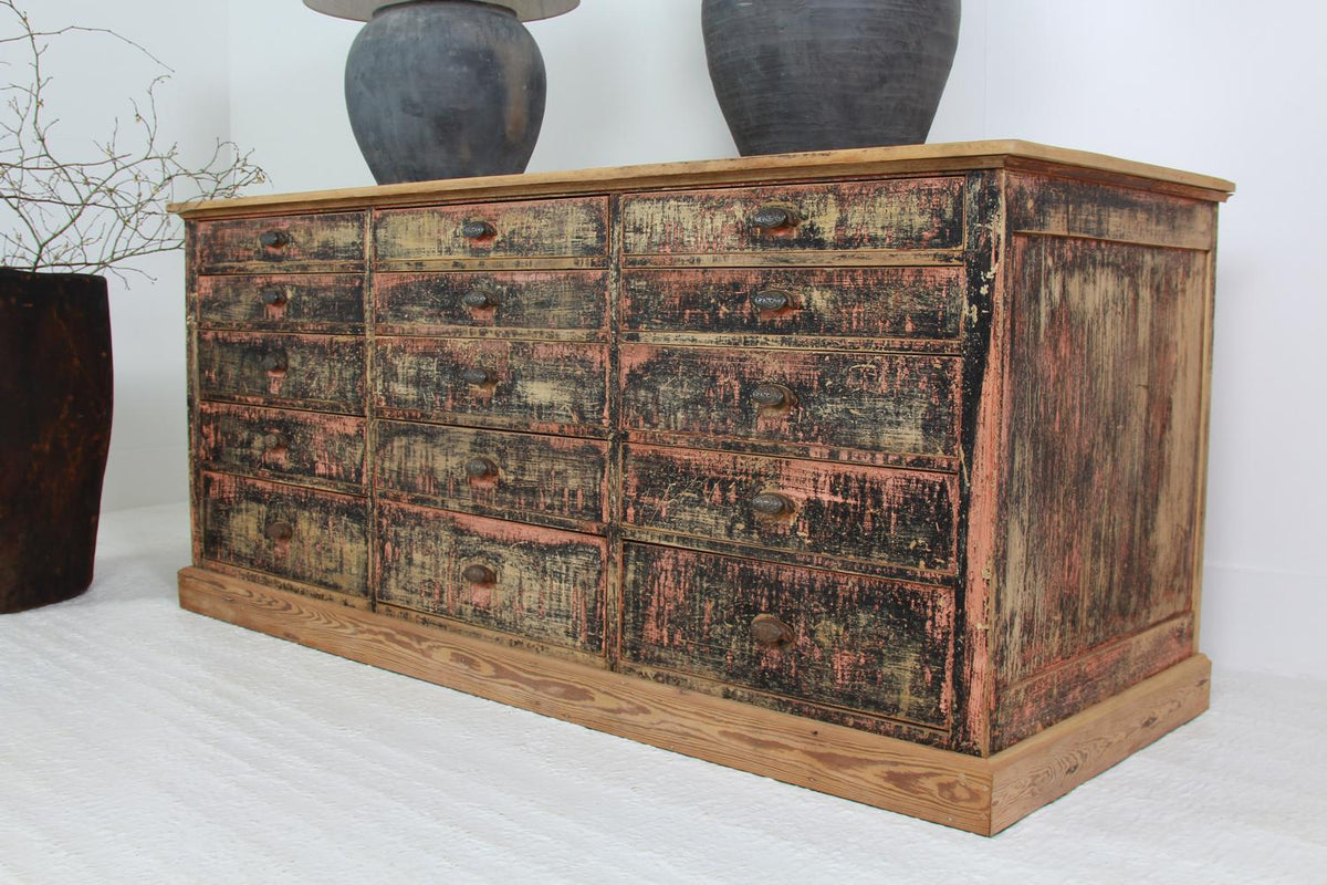 Outstanding  FRENCH 20THC HABERDASHERY BANK OF DRAWERS