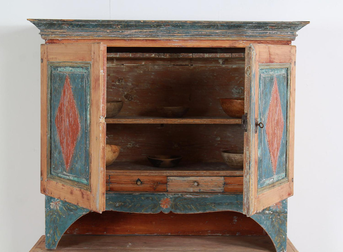 Period Swedish Early 19thC Gustavian Cabinet in Original Patina