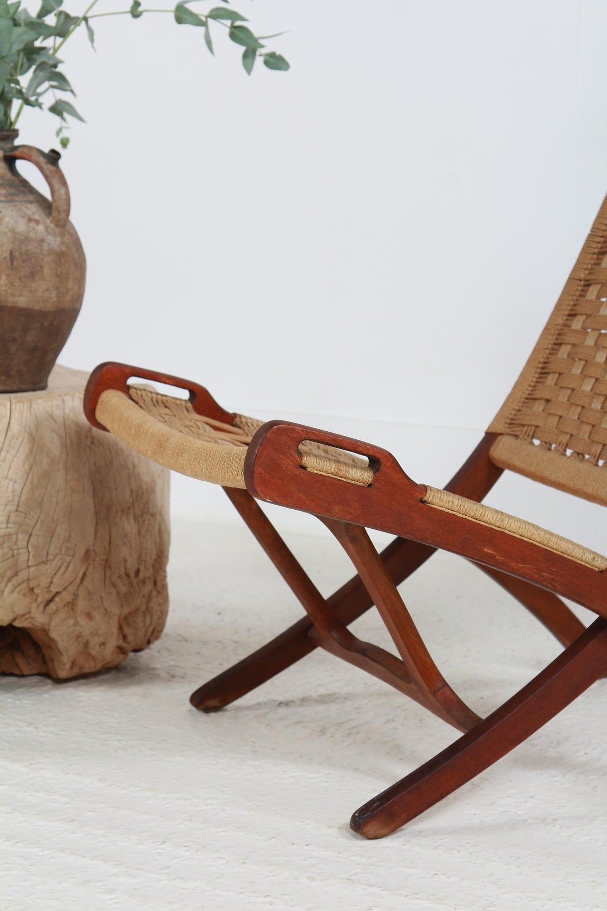 Mid century Hans Wegner Style Rope Chair