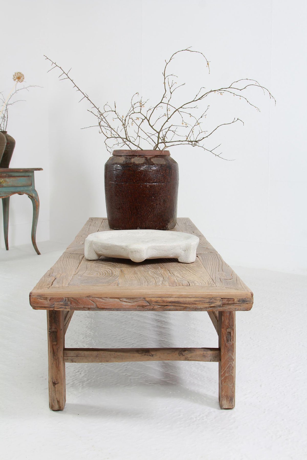 FABULOUS  XL ANTIQUE WEATHERED RUSTIC WOODEN COFFEE TABLE