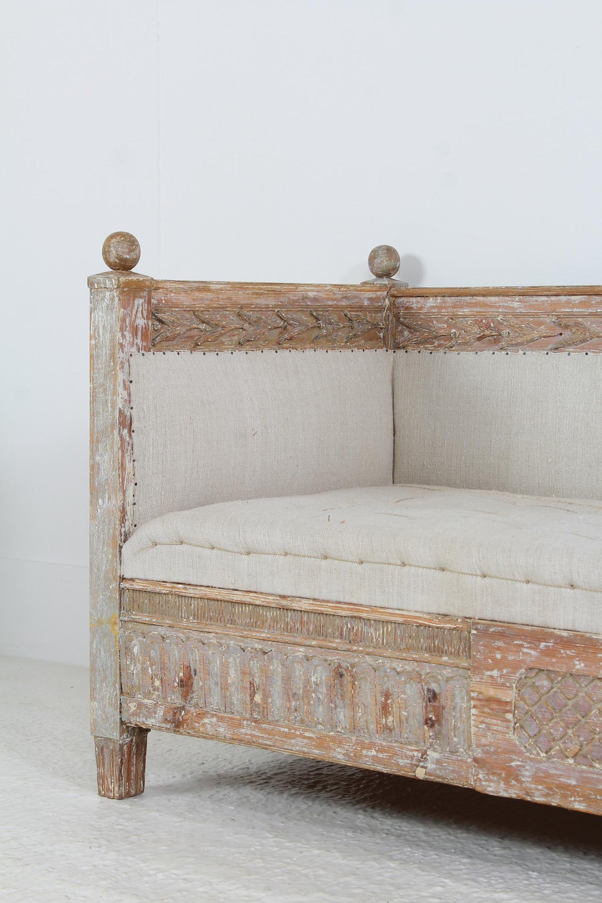 Outstanding Swedish 18thC  Gustavian Sofa Scraped To  Original Paint
