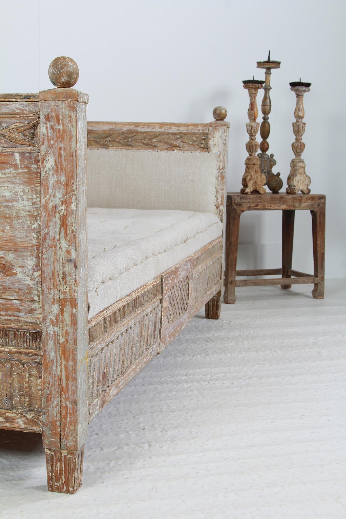 Outstanding Swedish 18thC  Gustavian Sofa Scraped To  Original Paint