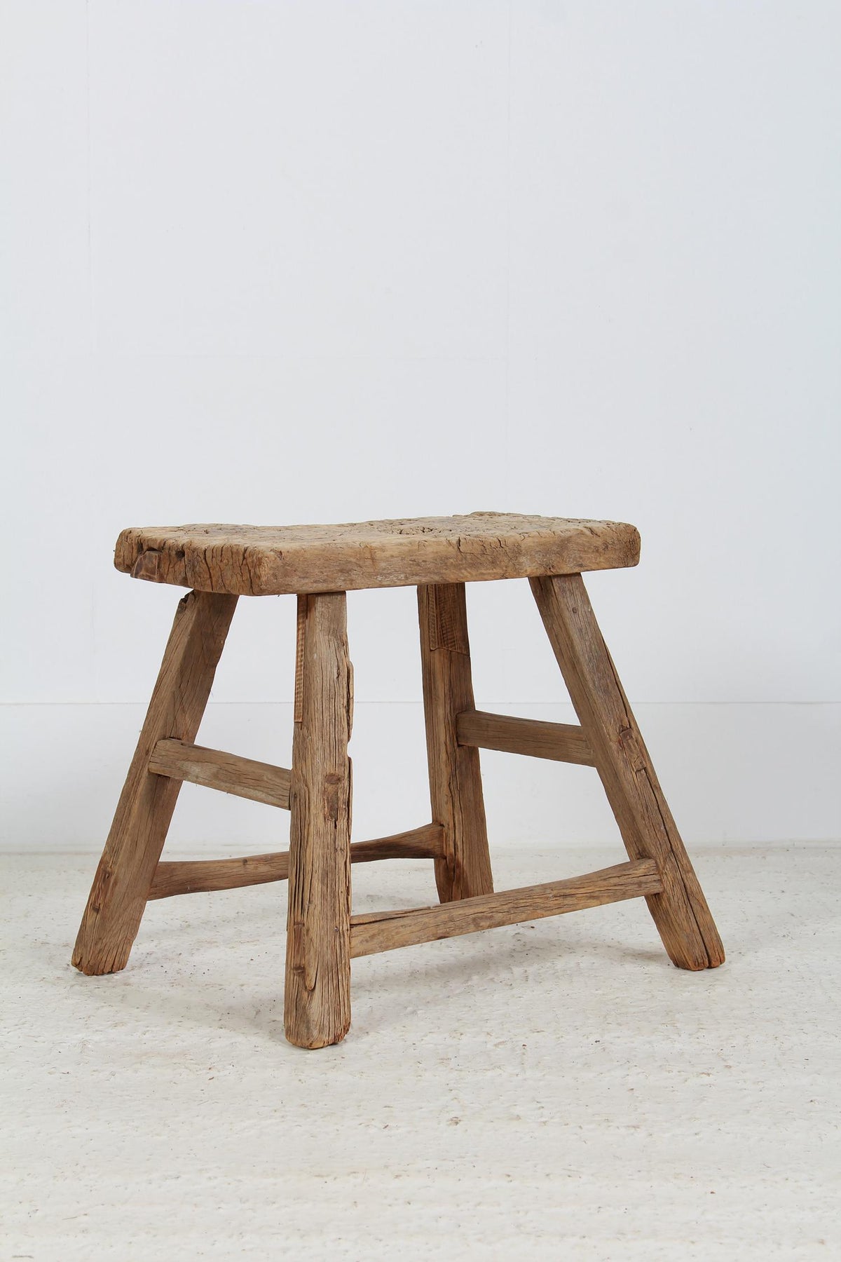 THREE RUSTIC CHINESE WORKERS STOOLS or Tables