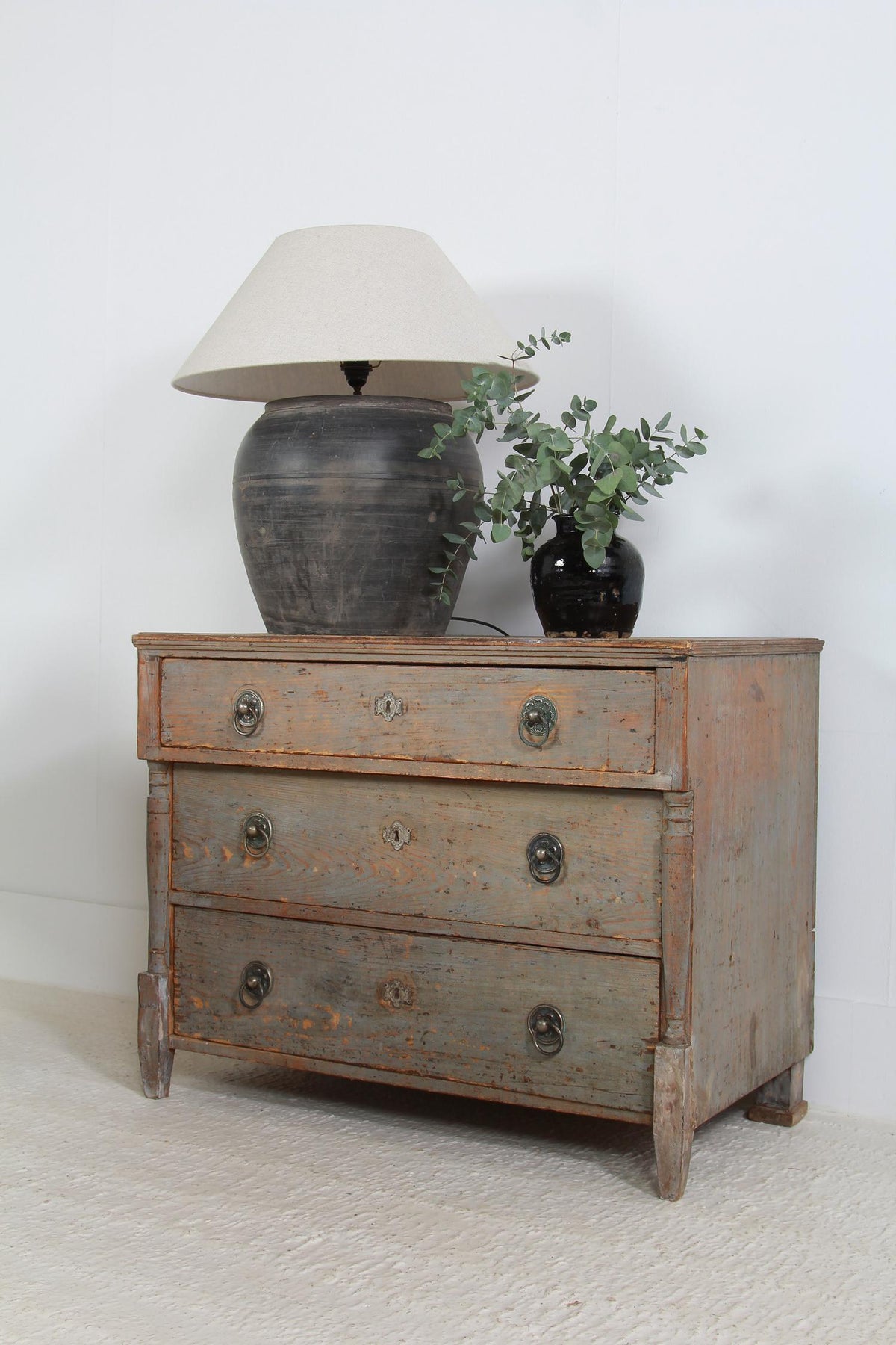 Original Painted 19th Century Continental Chest of Drawers