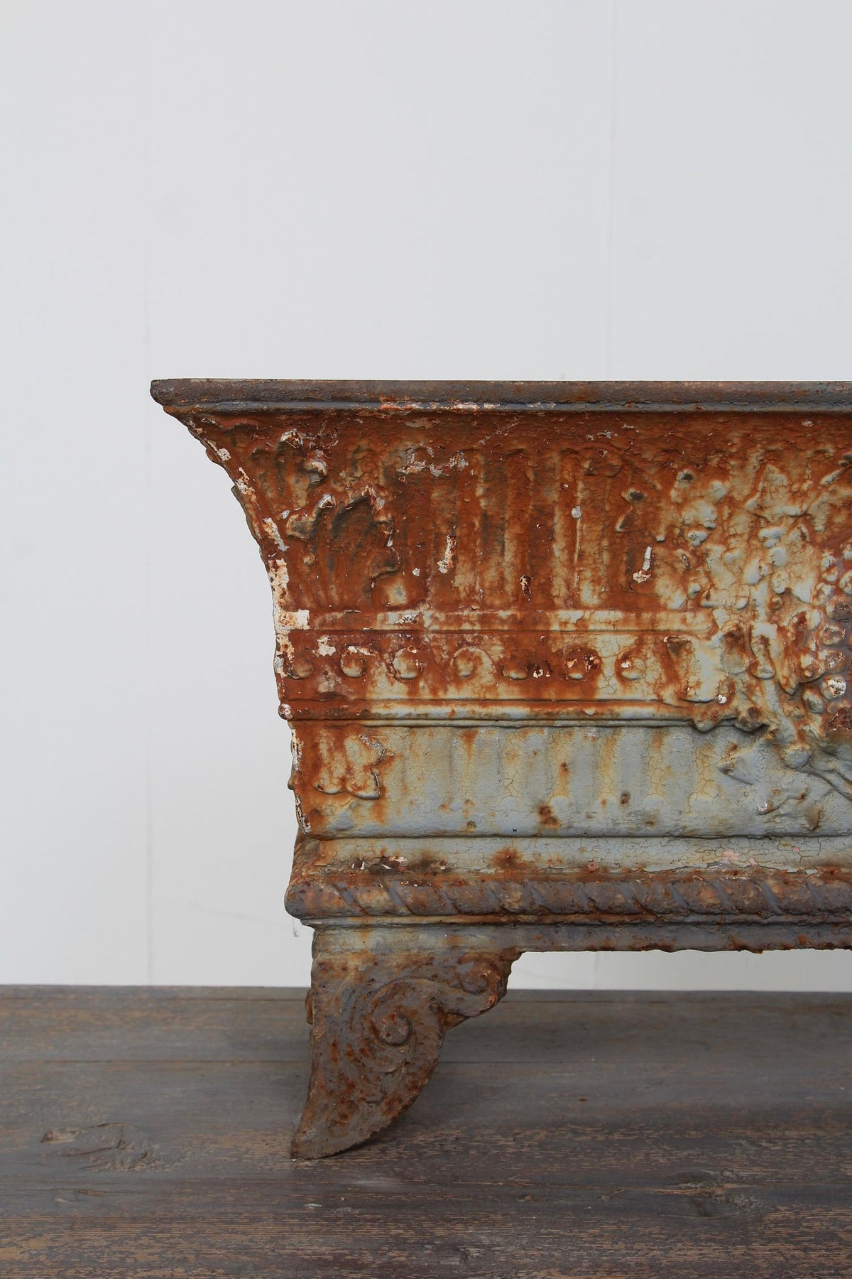 Excellent French 19thC Cast Iron Trough With Time Worn Patina