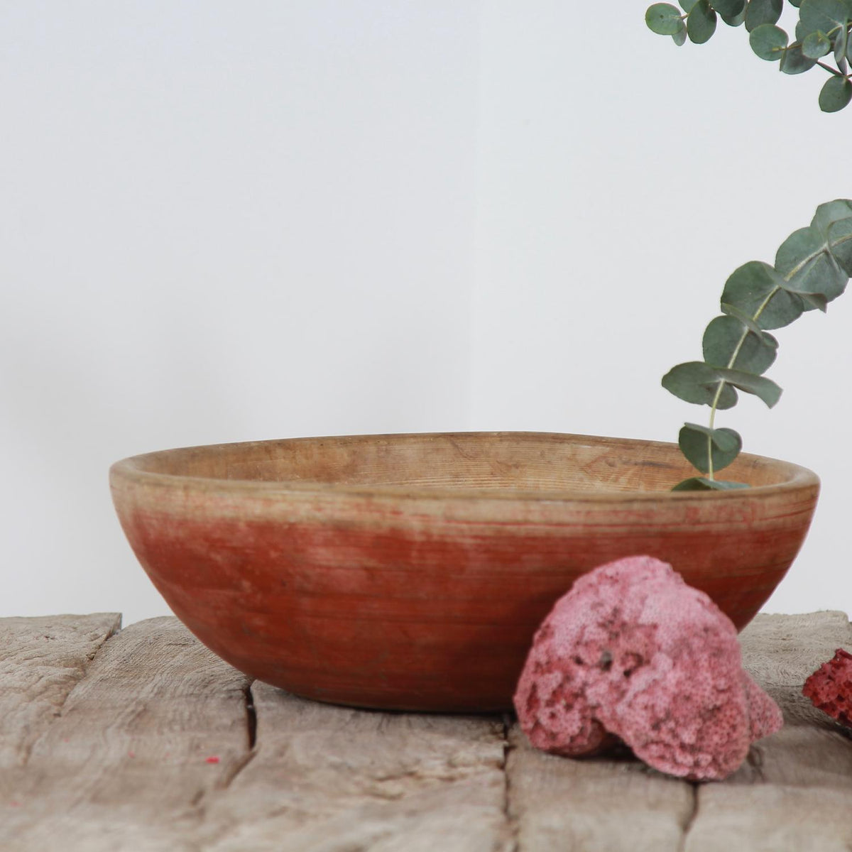 Mid-19th Century Authentic Swedish Turned Wooden Bowl