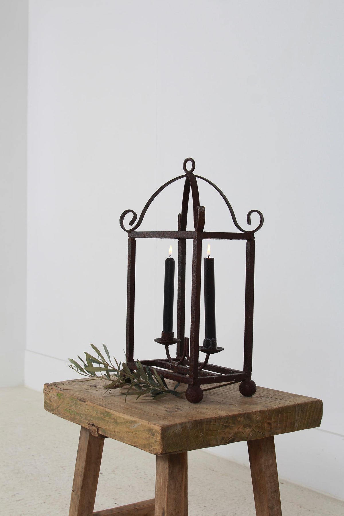 Unique Wrought Iron French Standing Candleabra