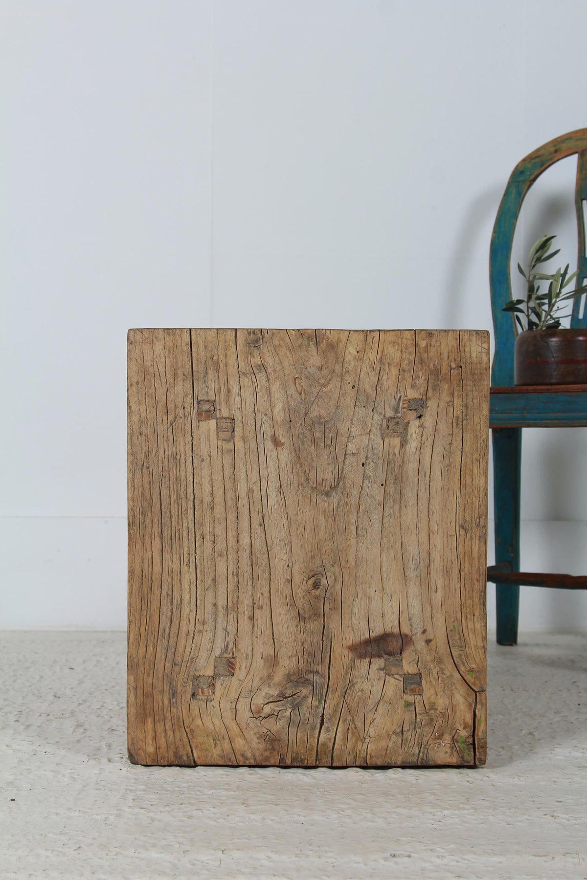 Charming Rustic Antique Elm Table Coffee /Side Table