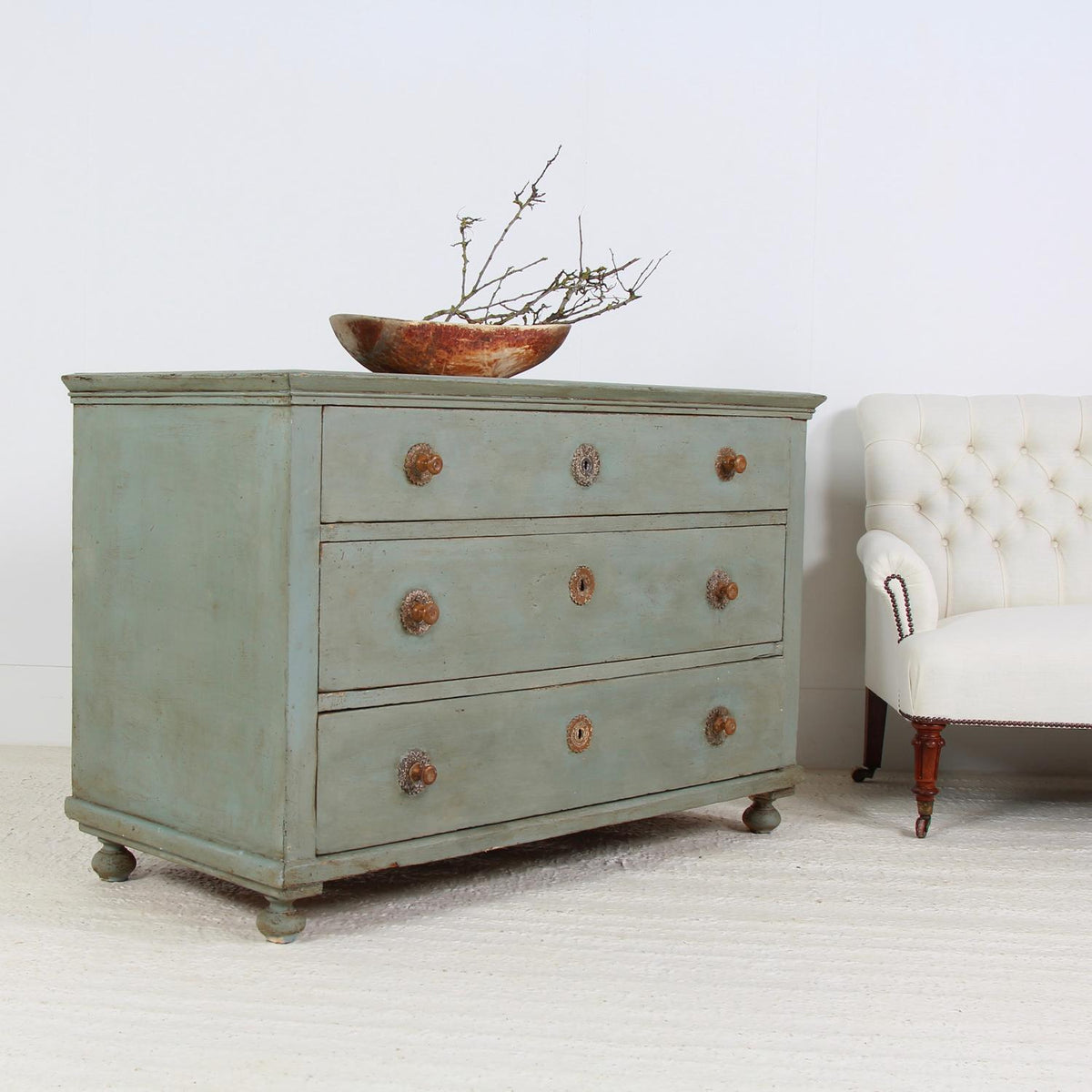 Grand Neo Classical Style Painted Chest of Drawers