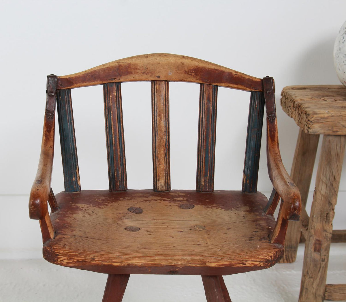 Original Primitive Early  19th Century Swedish Folk Art Chair