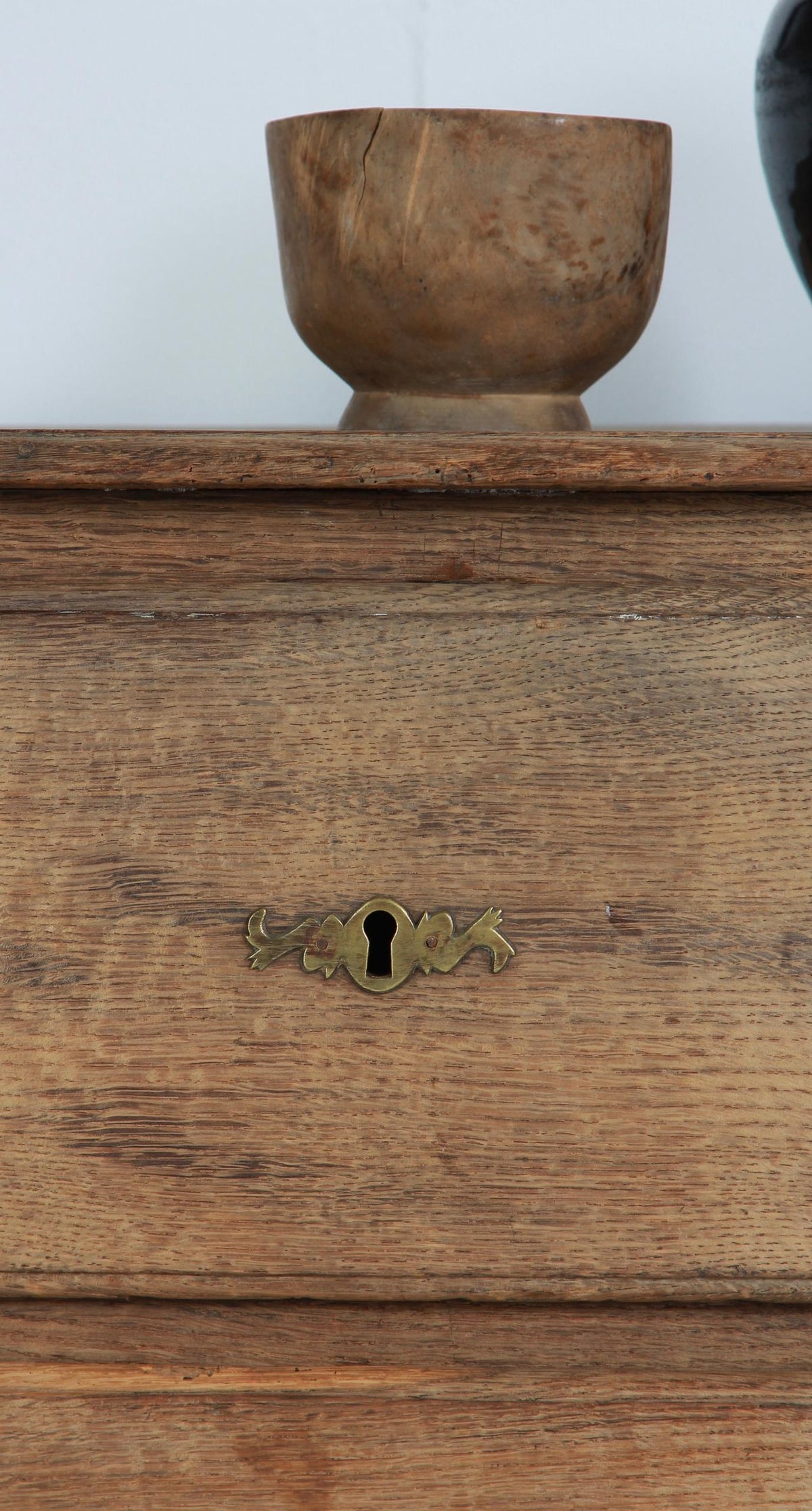 Charming 18thC Belgian Oak Serpentine Commode of Small Proportions
